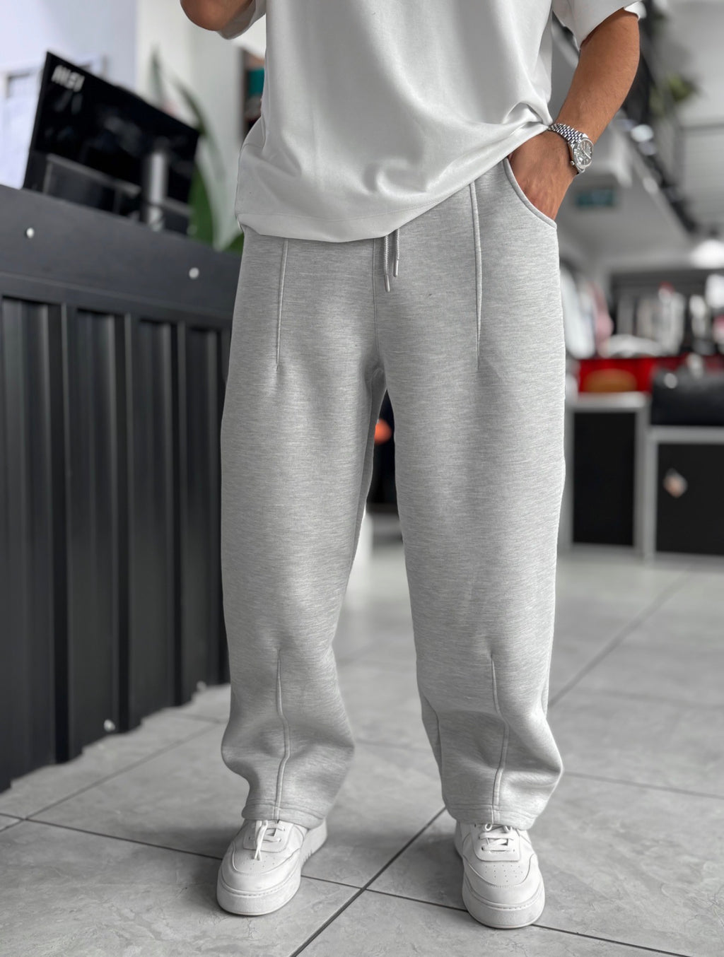 Trenerka Baggy gri e çelët