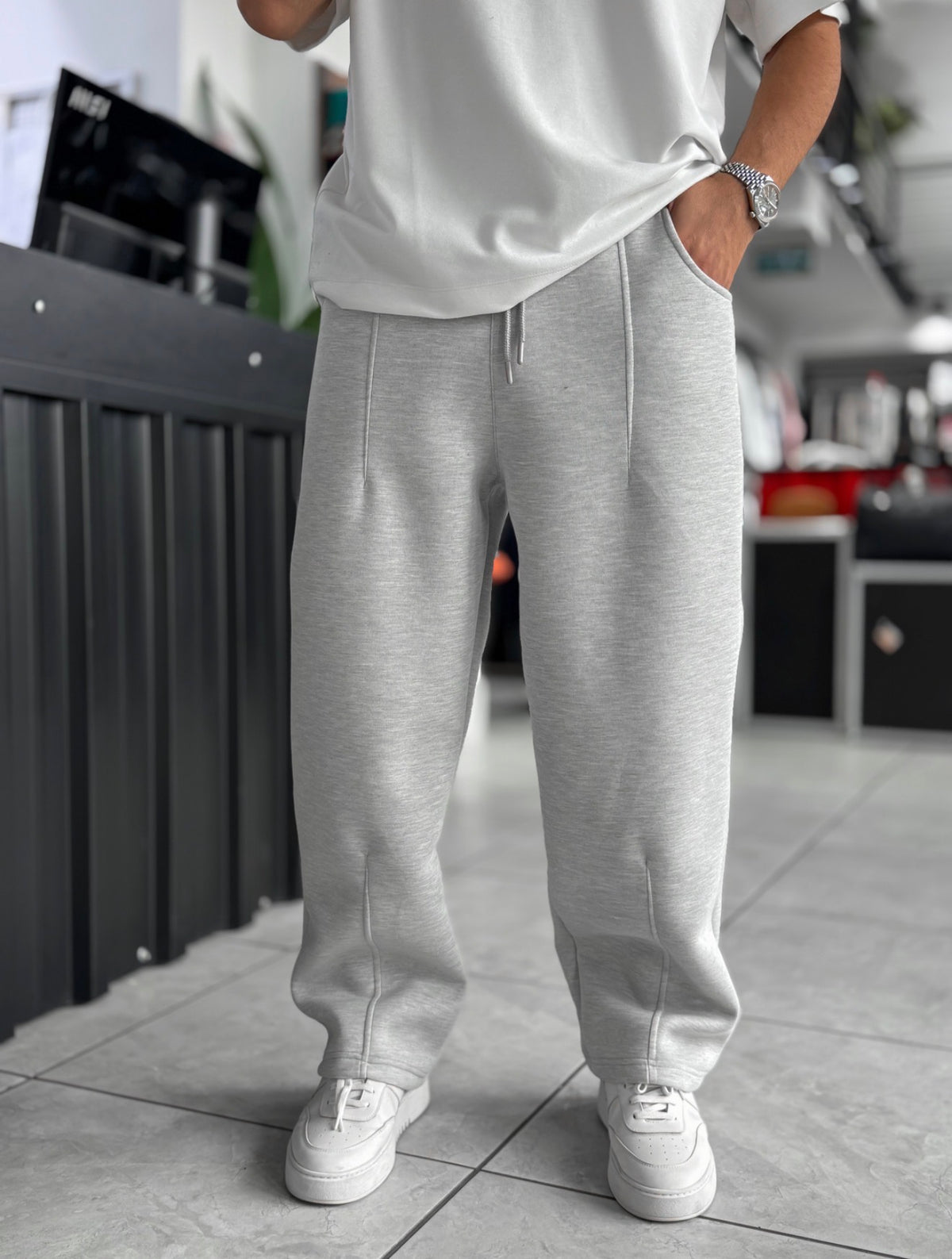 Trenerka Baggy gri e çelët