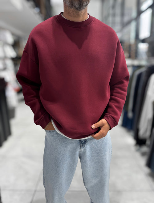 Duks basic oversize bordo