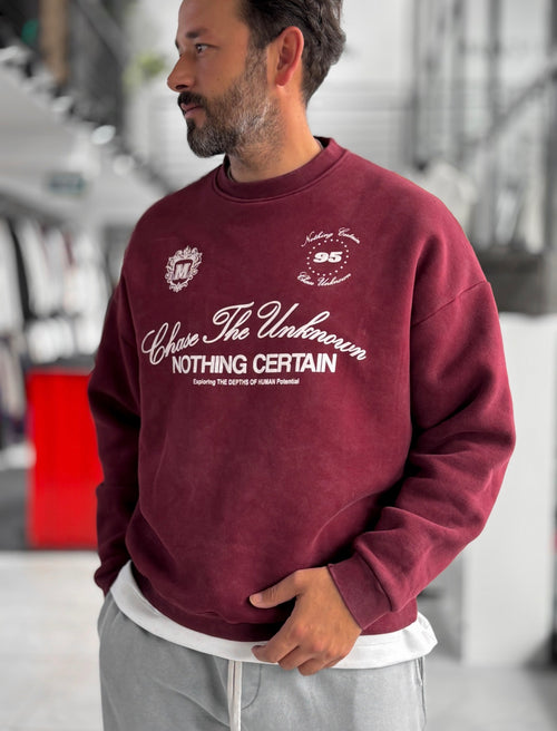 Duks Chase The Unknown oversize bordo
