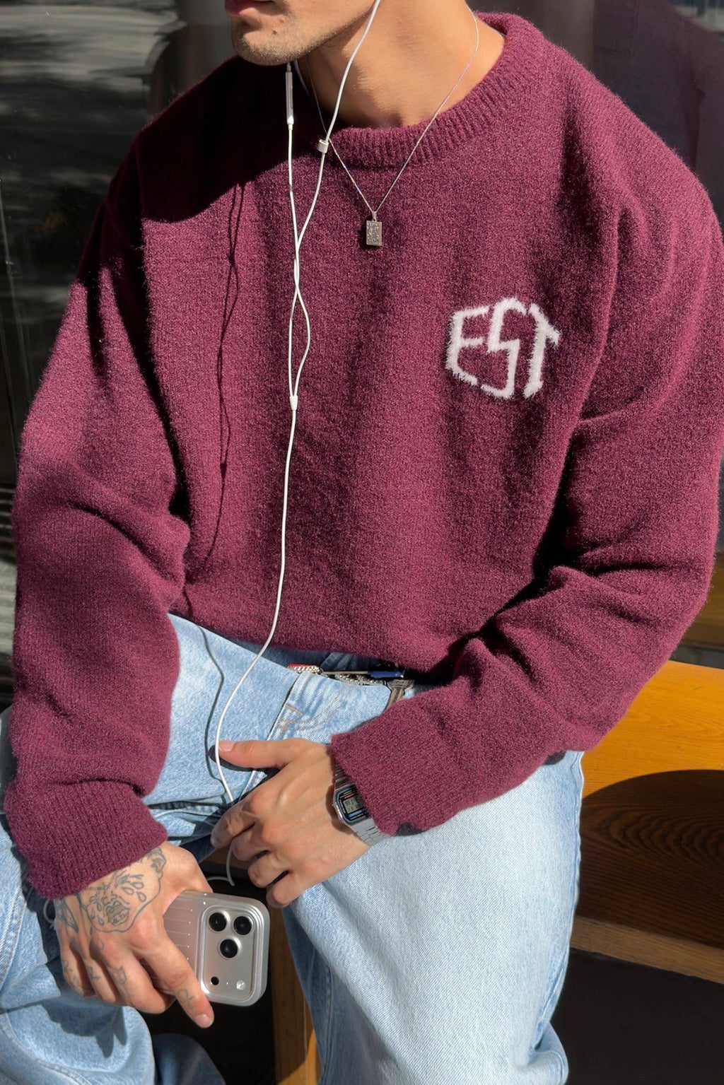 Duks EST oversize bordo - para