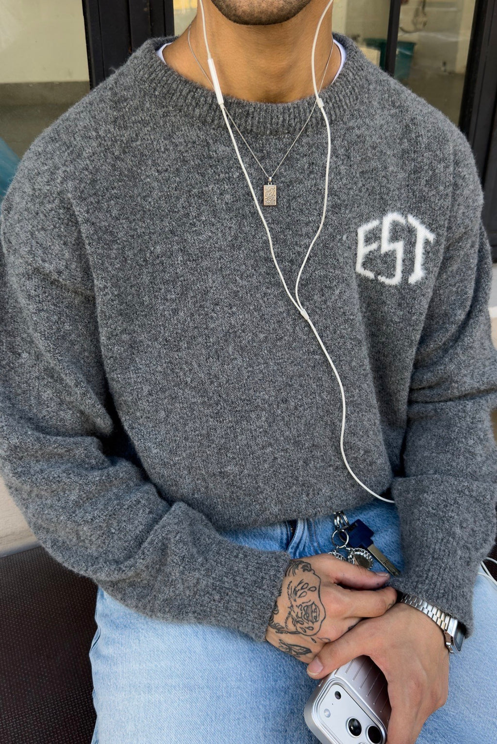 Duks EST oversize gri - afër