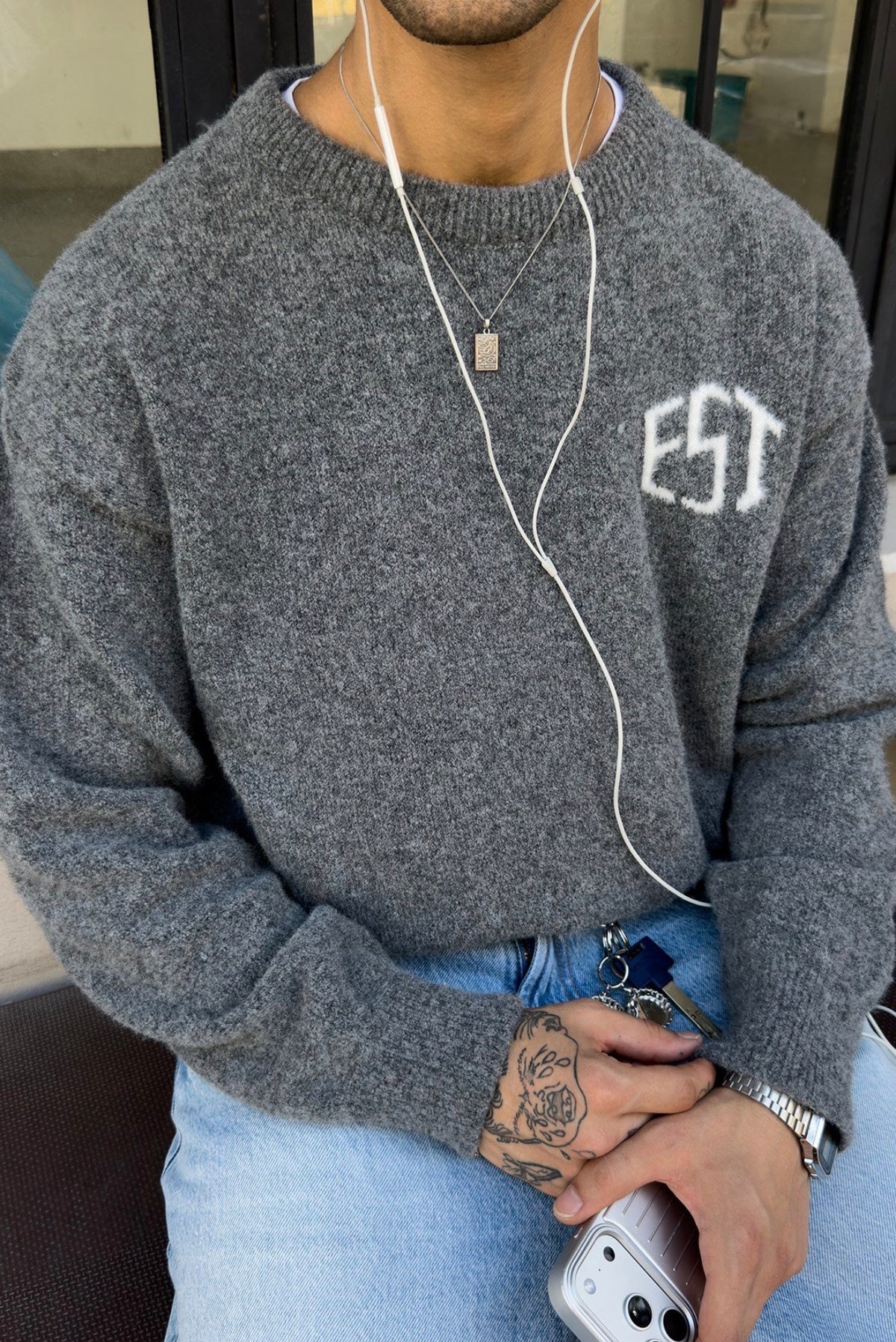 Duks EST oversize gri - afër