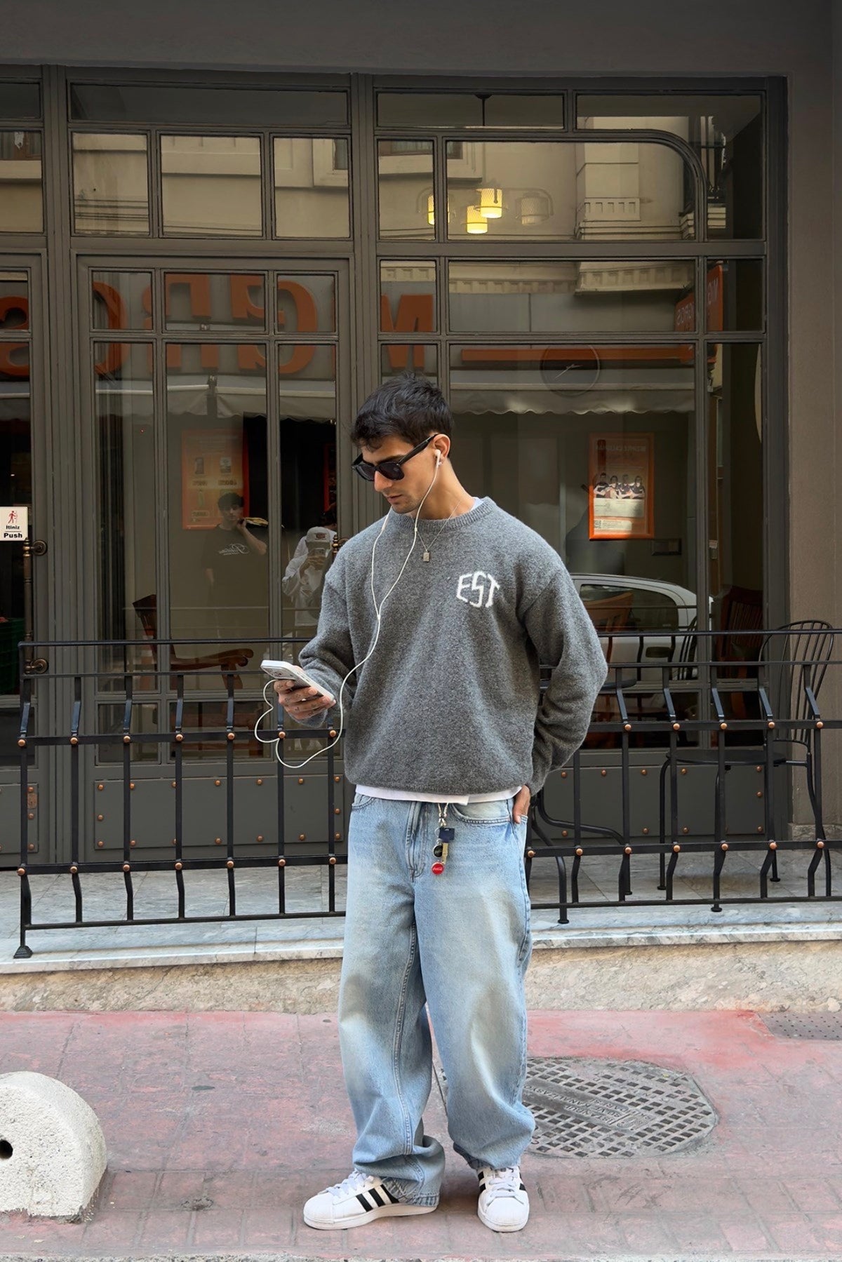 Duks EST oversize gri - para