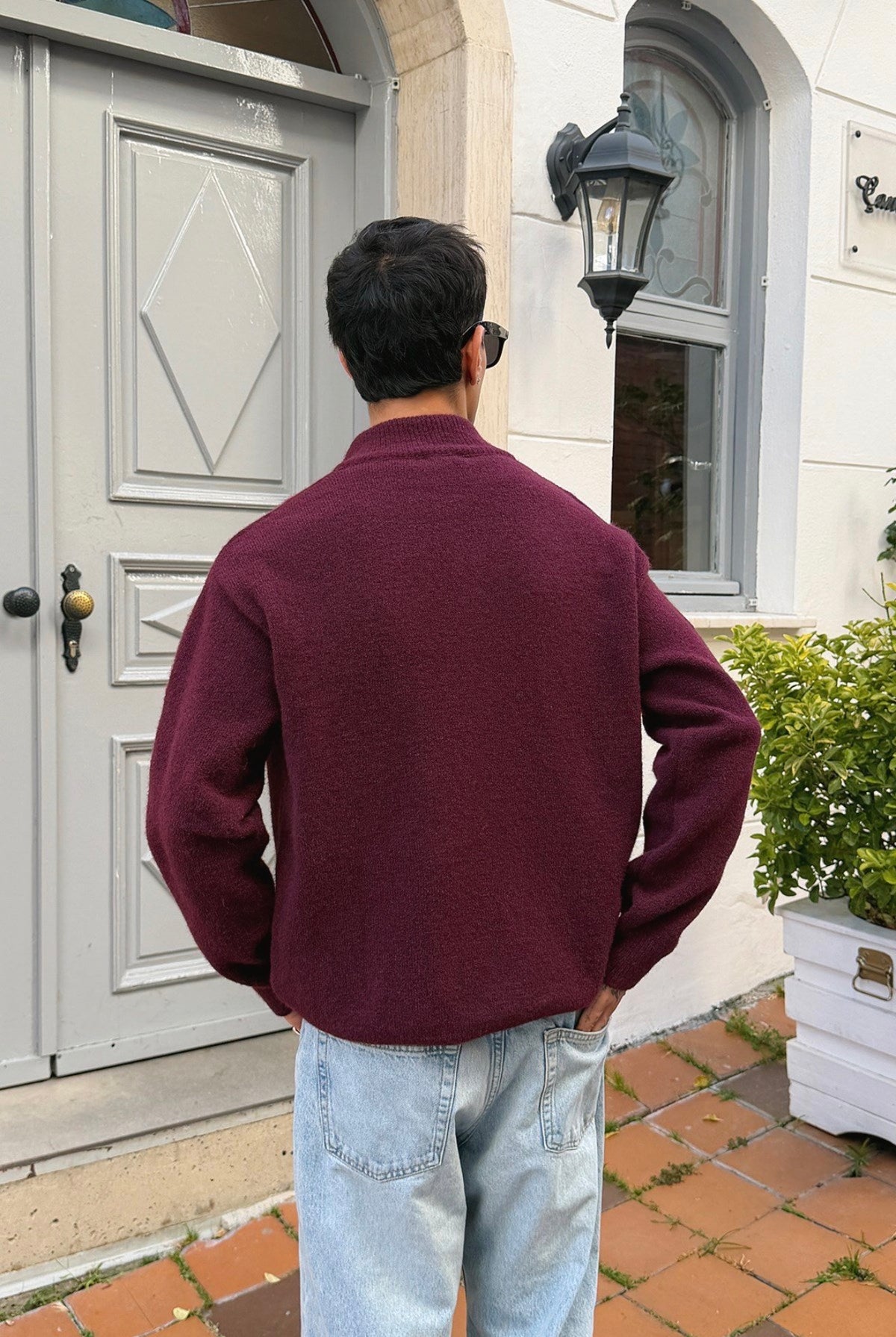 Duks oversize fleece bordo - mbrapa