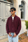 Duks oversize fleece bordo - para