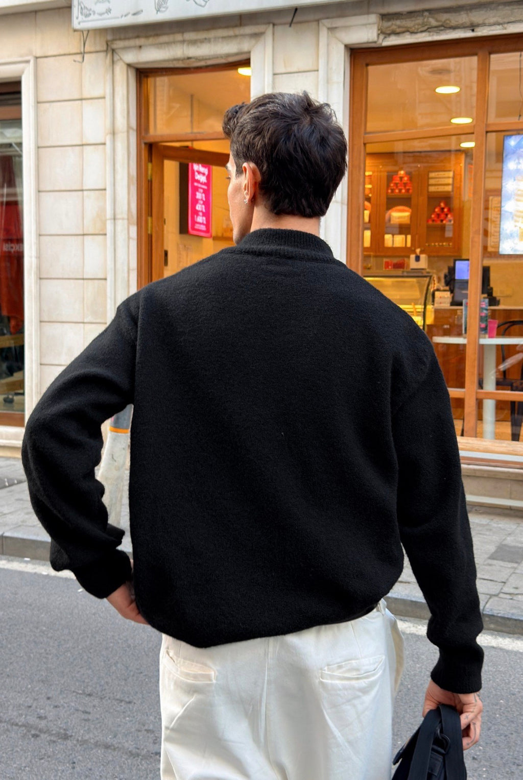 Duks oversize fleece i zi - mbrapa