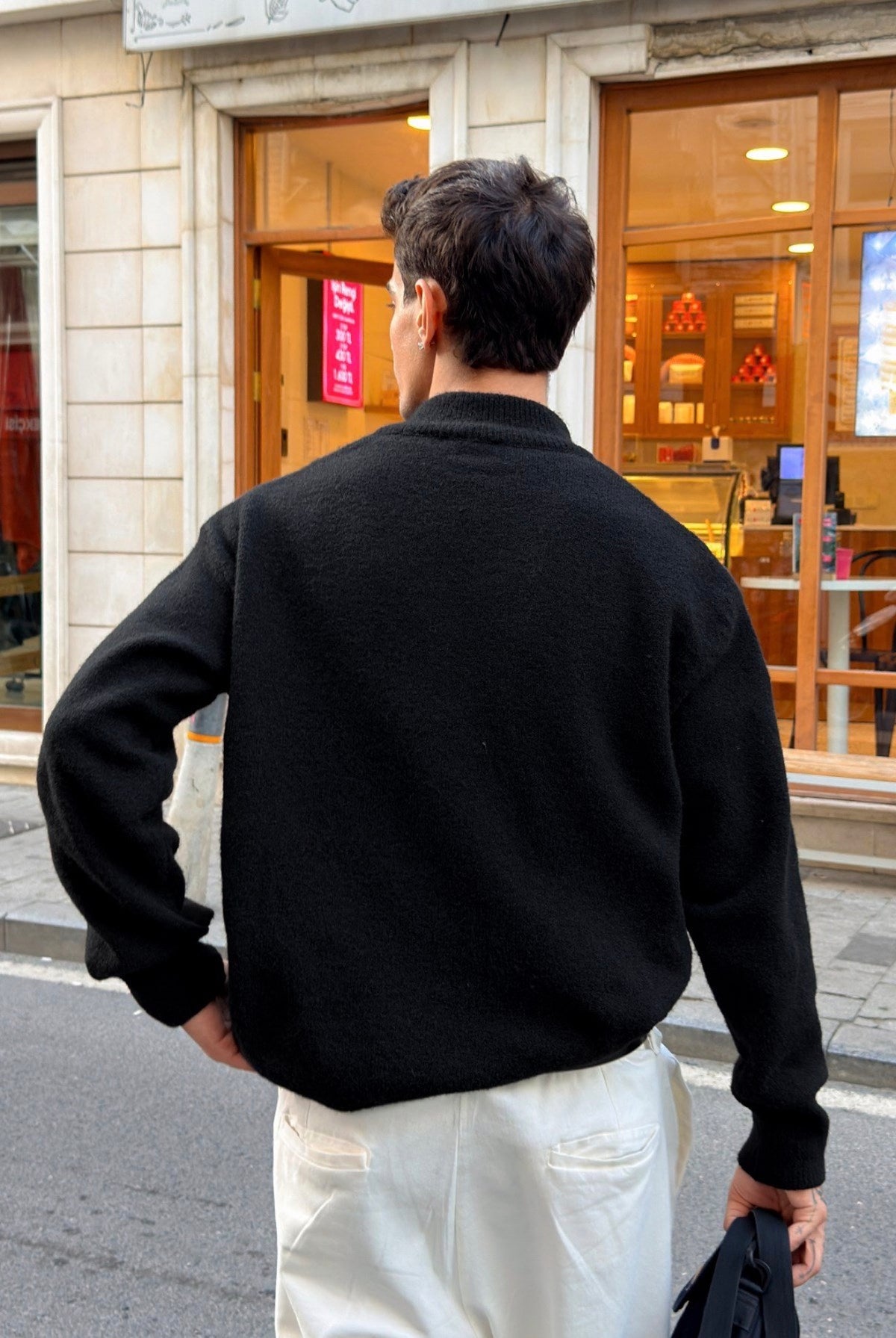 Duks oversize fleece i zi - mbrapa