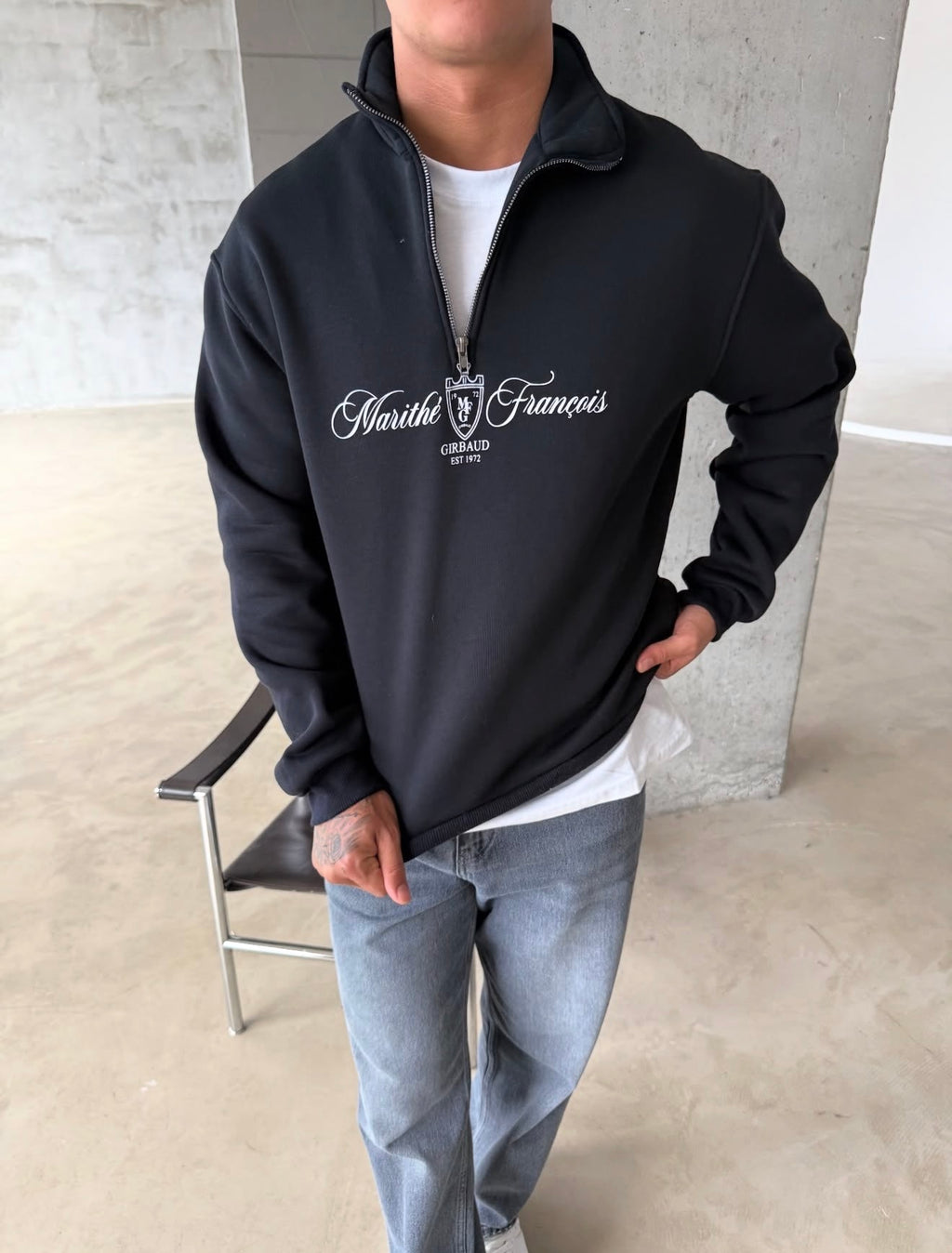 Duks half zip oversize i zi - pamja 3