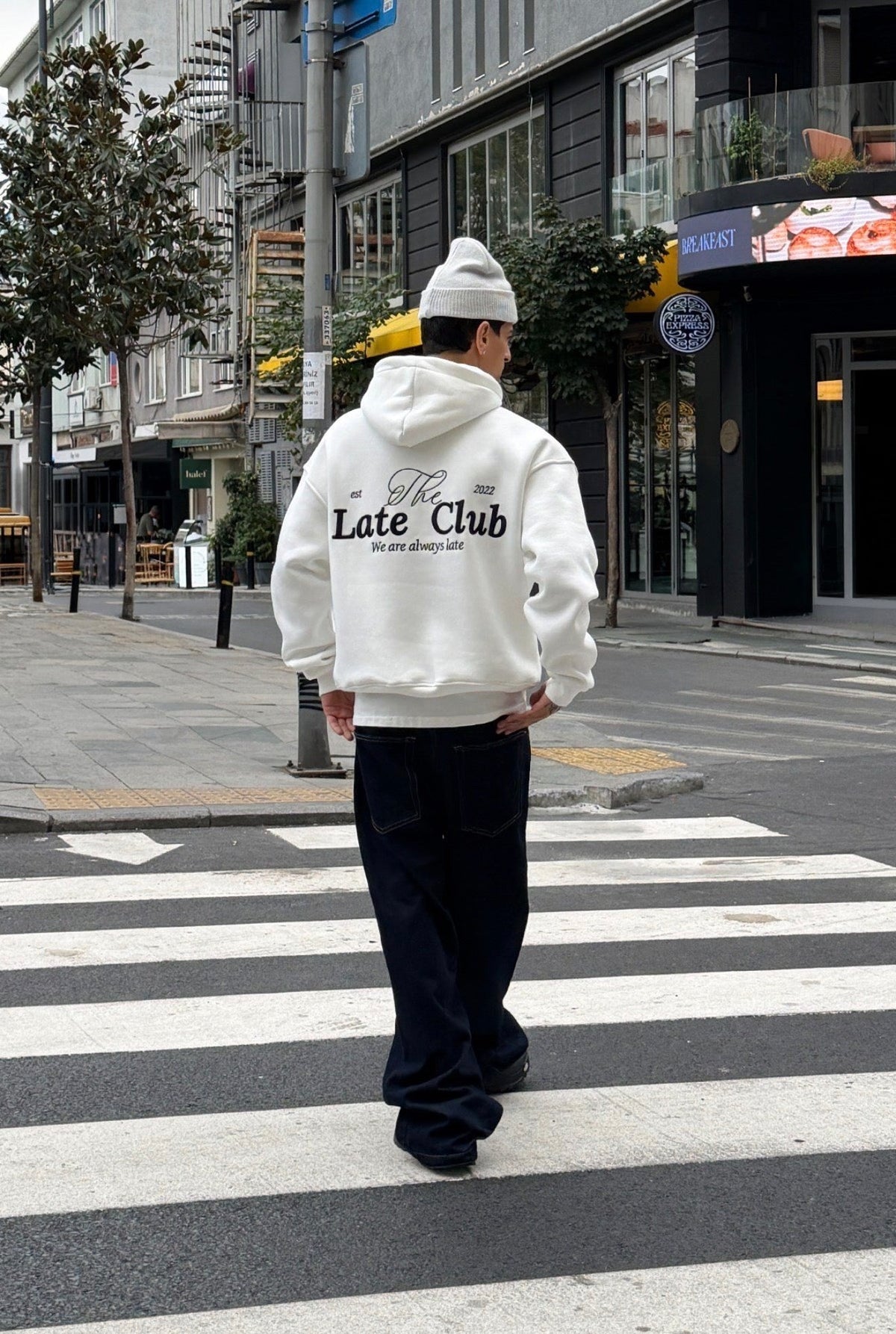 Duks Late Club oversize i bardhë - mbrapa