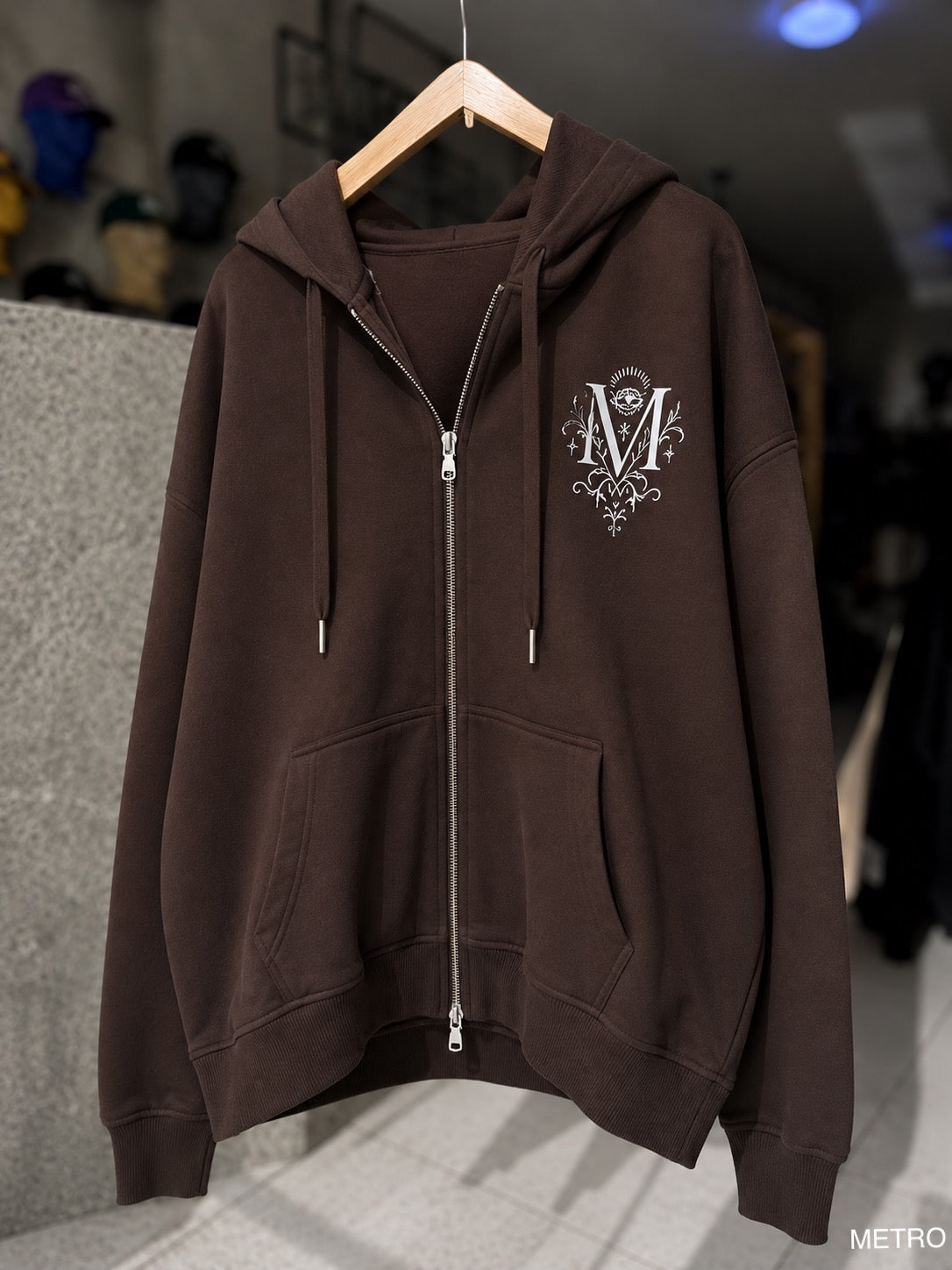 Hoodie METRO Crest kafe