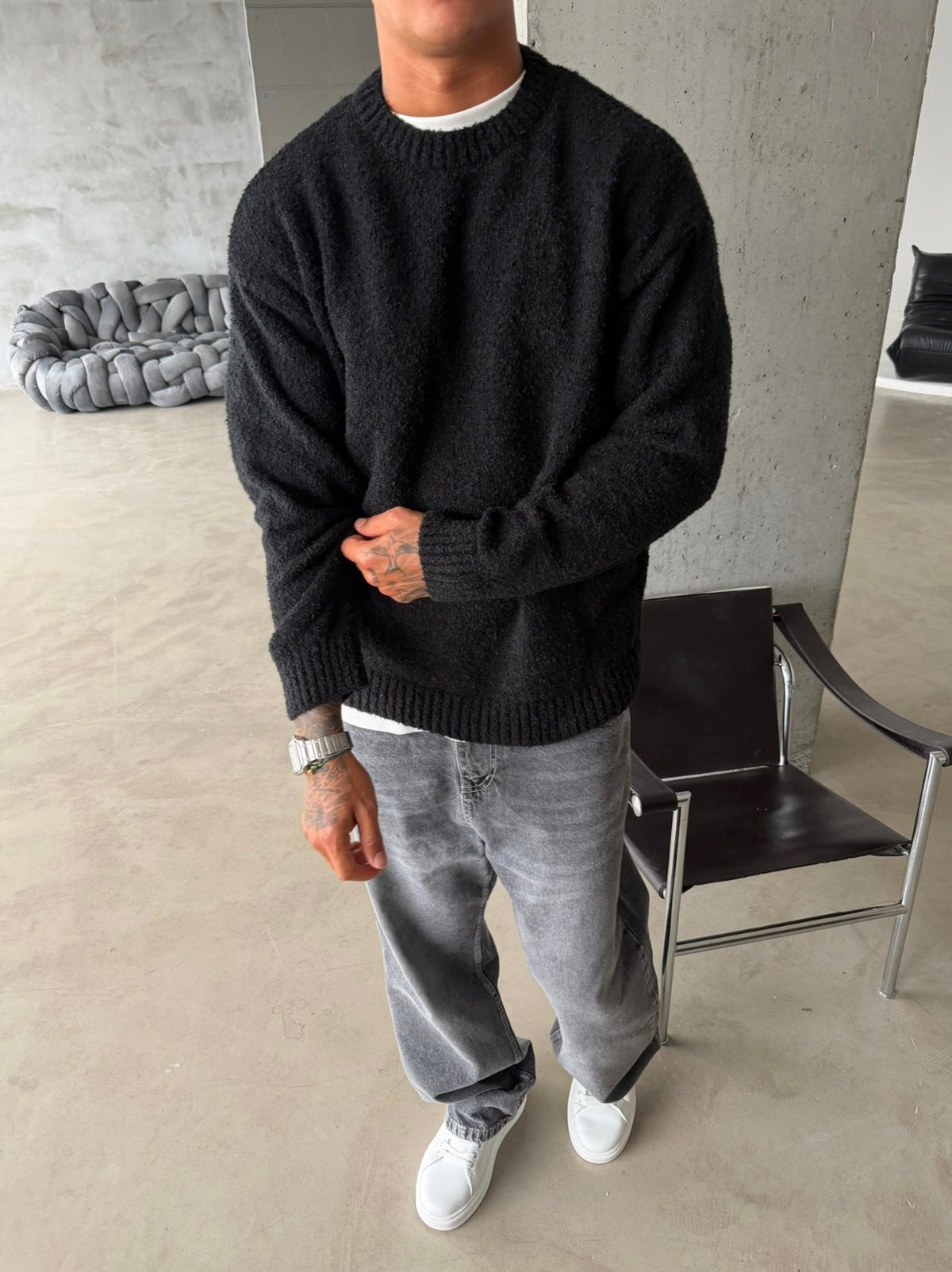 Xhemper oversize fuzzy i zi - pamja 2