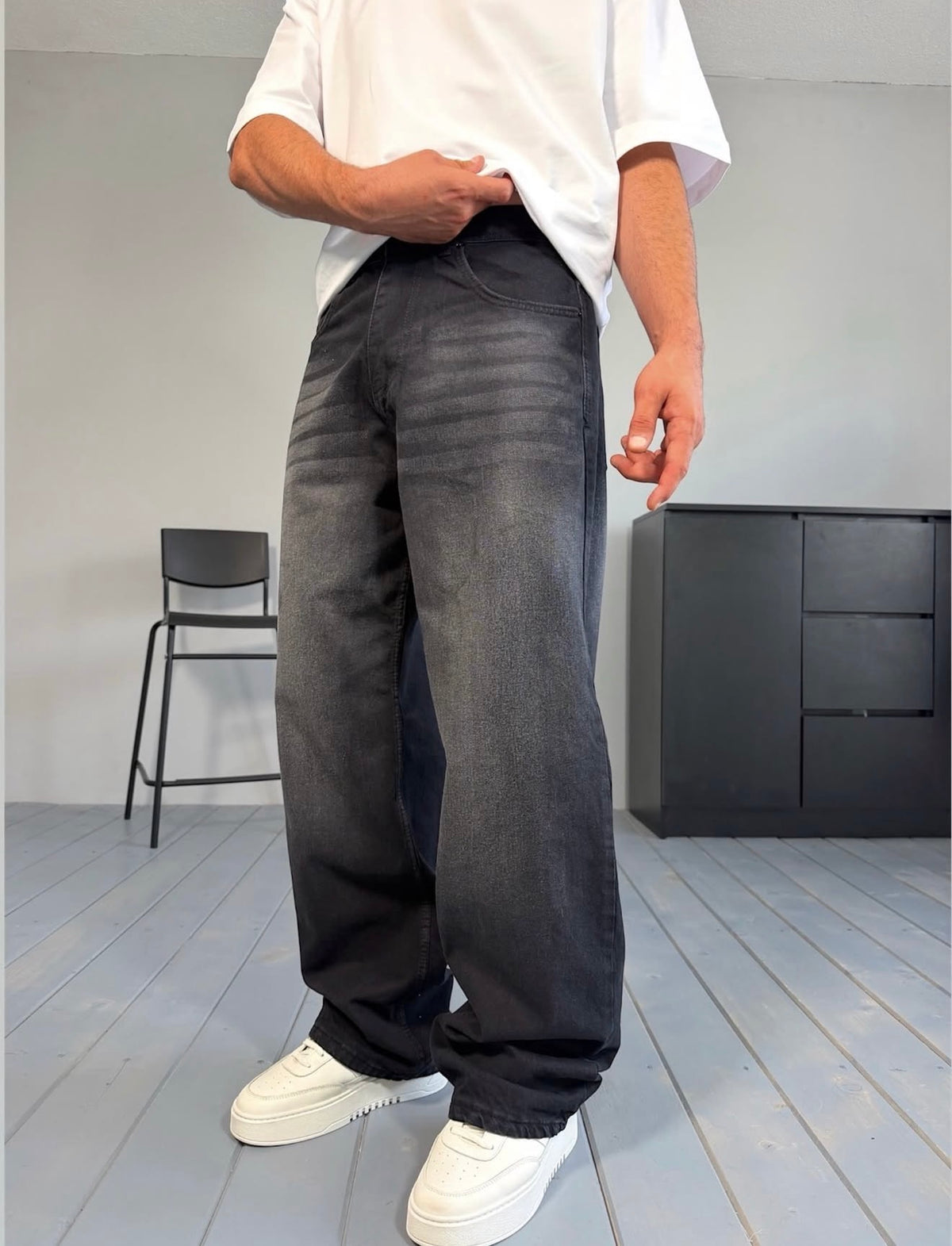 Xhinse baggy washed të zeza